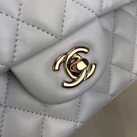 Chanel  Flap Bag 2,55 Medium Size %100 Genuine Leather White Gold