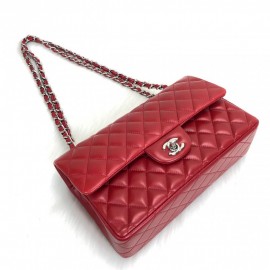 Chanel  Flap Bag 2,55 Medium Size %100 Genuine Leather Red