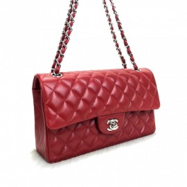 Chanel  Flap Bag 2,55 Medium Size %100 Genuine Leather Red