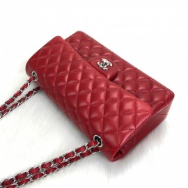 Chanel  Flap Bag 2,55 Medium Size %100 Genuine Leather Red