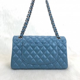 Chanel  Flap Bag 2,55 Medium Size %100 Genuine Leather Blue