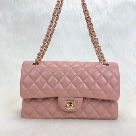 Chanel  Flap Bag 2,55 Medium Size %100 Genuine Leather Powder