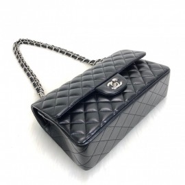 Chanel  Flap Bag 2,55 Medium Size %100 Genuine Leather Black