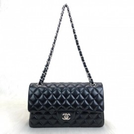 Chanel  Flap Bag 2,55 Medium Size %100 Genuine Leather Black