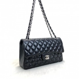 Chanel  Flap Bag 2,55 Medium Size %100 Genuine Leather Black