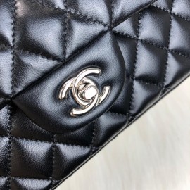 Chanel  Flap Bag 2,55 Medium Size %100 Genuine Leather Black