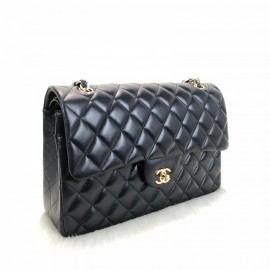 Chanel Flap Bag 3,55 Large Size %100 Genuine Leather Black