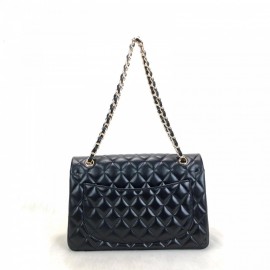 Chanel Flap Bag 3,55 Large Size %100 Genuine Leather Black