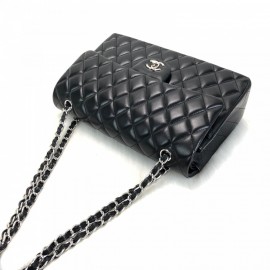 Chanel Flap Bag 3,55 Large Size %100 Genuine Leather Black