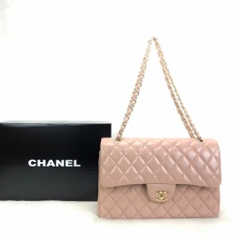 Chanel Flap Bag 3,55 Capitone Large Size Cream Gold