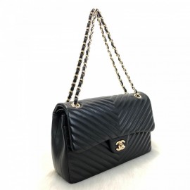 Chanel Flap Bag 3,55 Chevron 100% Kuzu Leather