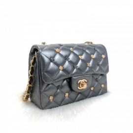 Chanel Flap Lucky Charms 1,55 Mini Silver