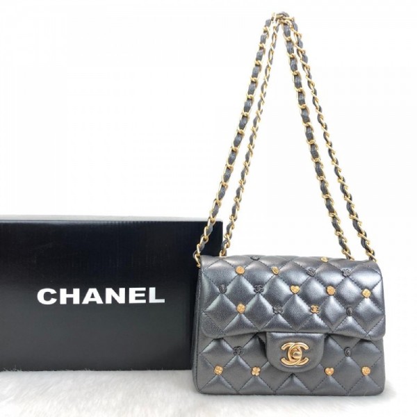 Chanel Flap Lucky Charms 1,55 Mini Silver