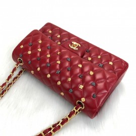 Chanel Flap Lucky Charms Medium Size Red