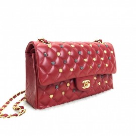 Chanel Flap Lucky Charms Medium Size Red