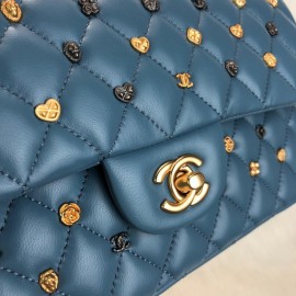 Chanel Flap Lucky Charms Medium Size Blue