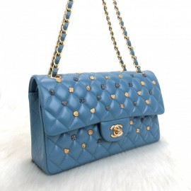 Chanel Flap Lucky Charms Medium Size Blue