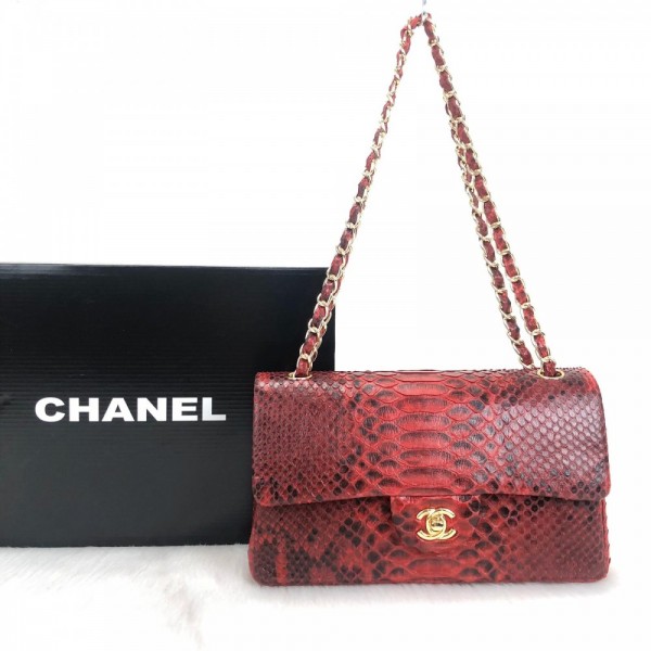 Chanel Flap Phyton 2,55 Red Gold