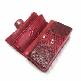 Chanel Flap Phyton 2,55 Red Silver