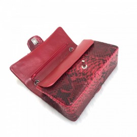 Chanel Flap Phyton 2,55 Red Silver