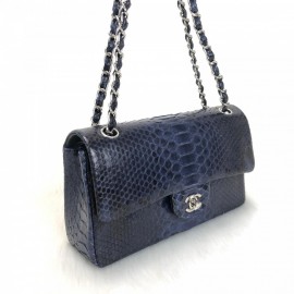 Chanel Flap Phyton 2,55 Dark Blue Silver