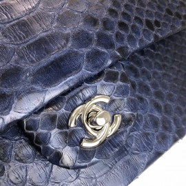 Chanel Flap Phyton 2,55 Dark Blue Silver