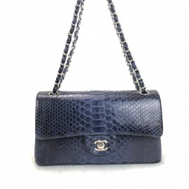 Chanel Flap Phyton 2,55 Dark Blue Silver