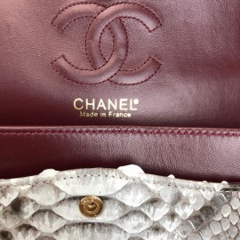 Chanel Flap Phyton 2,55 Naturel Gold Python