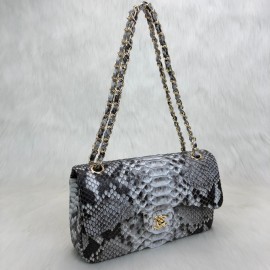 Chanel Flap Phyton 2,55 Naturel Gold Python