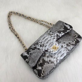 Chanel Flap Phyton 2,55 Naturel Gold Python