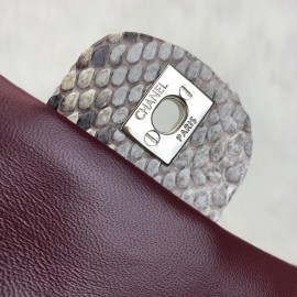 Chanel Flap Phyton 2,55 Naturel Silver Python