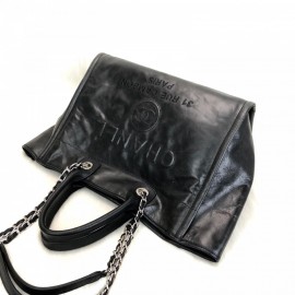 Chanel Glazed Deauville Tote Bag Black