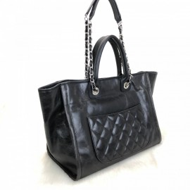 Chanel Glazed Deauville Tote Bag Black