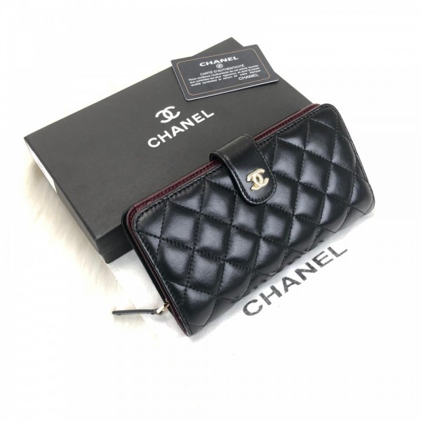 Chanel L-zip Black Large Gold