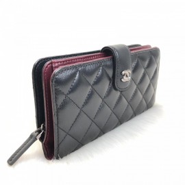 Chanel L-zip Black Large Silver