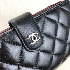 Chanel L-zip Black Large Silver