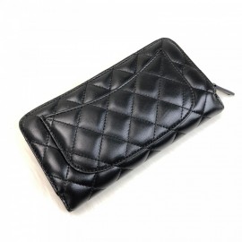 Chanel L-zip Black Large Silver