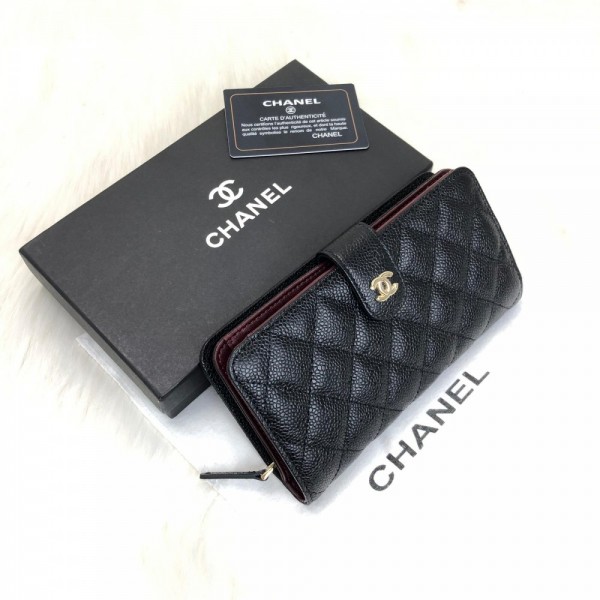 Chanel L-zip Black Leather