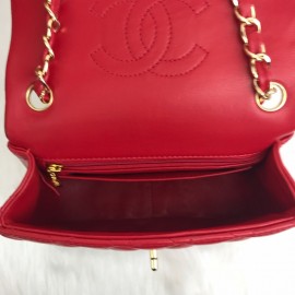 Chanel Mini Flap Bag 1.55 Red Gold