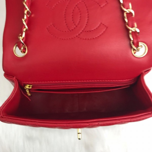 Chanel Mini Flap Bag 1.55 Red Gold