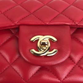 Chanel Mini Flap Bag 1.55 Red Gold