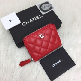 Chanel Mini Zippy Wallet Red