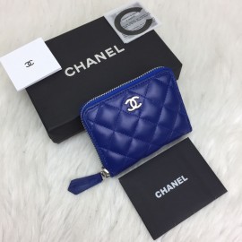 Chanel Mini Zippy Wallet Blue