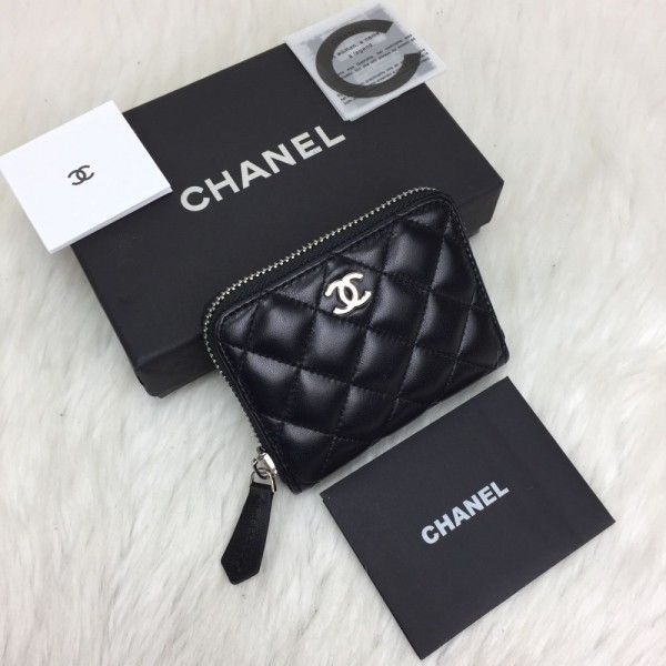 Chanel Mini Zippy Wallet Black