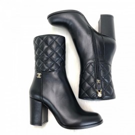 Chanel Quilted Ankle Boots Kapitone