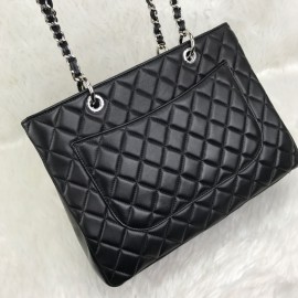 Chanel Shopping Black Silver Accessory