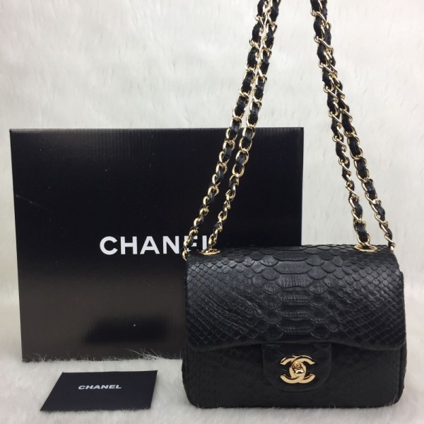 Chanel Black Phyton Genuine Mini 1,55 Gold