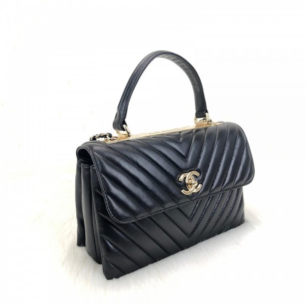 Chanel Trendy Coco Chevron Gold 