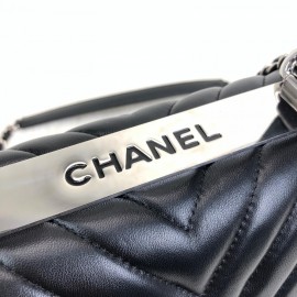 Chanel Trendy Coco Chevron Silver