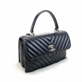 Chanel Trendy Coco Chevron Silver